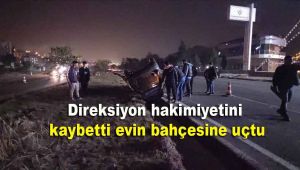 Kontrolden çıkan otomobil ters döndü: 1 yaralı