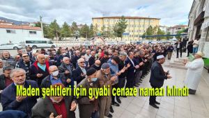 Maden şehitleri için gıyabi cenaze namazı kılındı