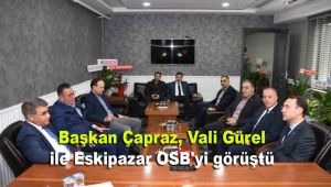 Başkan Çapraz, Vali Gürel ile Eskipazar OSB'yi görüştü