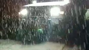 Karabük'te kar kalınlığı 10 santimetreye yaklaştı