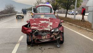 Eşeğe çarpmamak için otomobile çarptı.