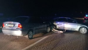4 araçlı zincirleme kazada maddi hasar oluştu