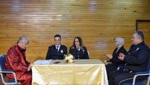 Polis haftasında nikah kıydılar