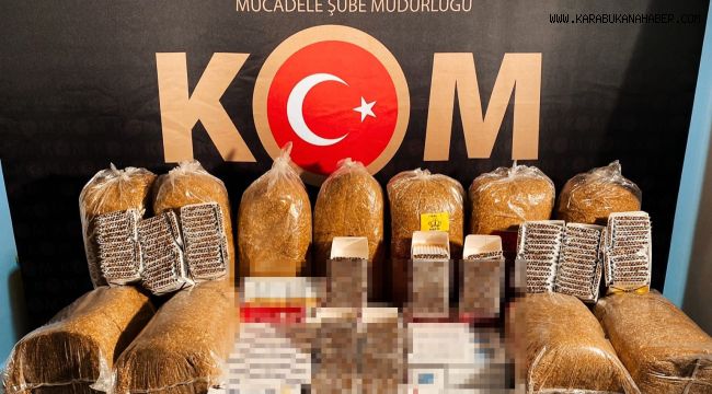 Karabük'te 55 kilogram kaçak tütün ve 7 bin makaron ele geçirildi