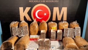 Karabük'te 55 kilogram kaçak tütün ve 7 bin makaron ele geçirildi