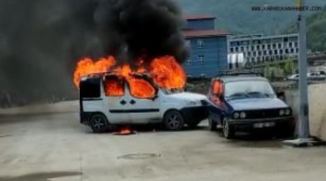 LPG’li araç tamir esnasında alev aldı, 3 araç kullanılamaz hale geldi