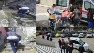 Oy kullanmaya sağlık görevlisinin sırtında gitti