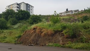 Karabük'te heyelan vatandaşları tedirgin etti