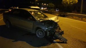 Bariyere çarpan otomobil sürücüsü 2,44 promil alkollü çıktı
