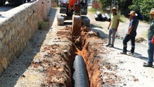 Safranbolu'da yağmur suyu hattı çalışması başladı
