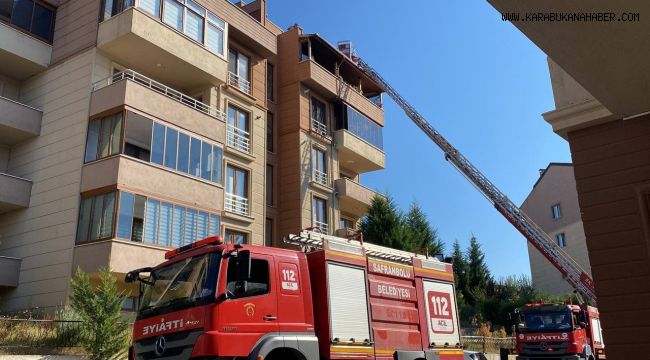 Çatı katında çıkan yangın söndürüldü