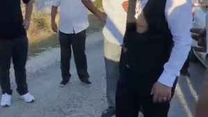 Düğü konvoyunu durdurup damada lastik değiştirttiler