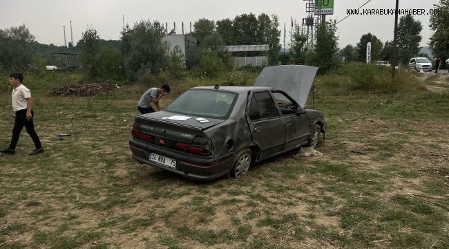 Hatalı sollama yapan sürücü boş araziye uçtu: 4 yaralı