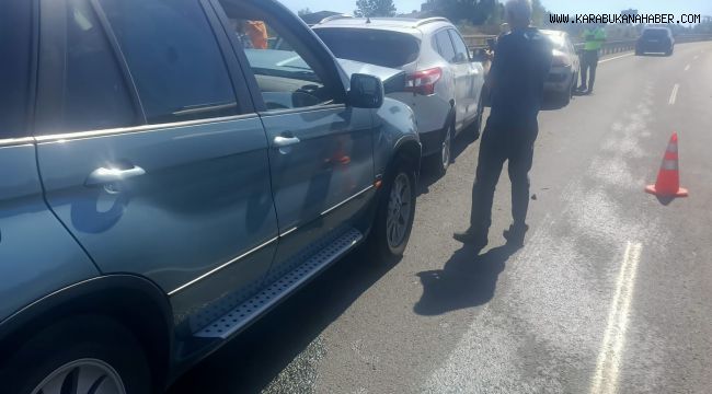Karabük'te zincirleme trafik kazası: 2 yaralı