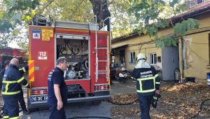 TCDD deposunda çıkan yangın büyümeden söndürüldü