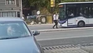 Bu sefer yaya, otobüse çarptı