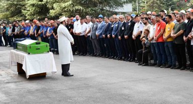 KARDEMİR'de 30 metre yükseklikten düşerek ölen işçi toprağa verildi