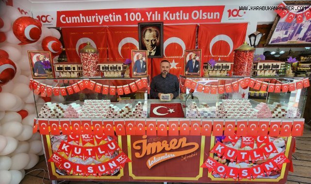 Cumhuriyetin 100. Yılına özel bin 923 kilo özel lokum ürettiler