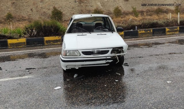 Kontroden çıkan otomobil refüje çarptı: 1 yaralı