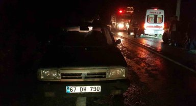 Arıza yapan otomobilinden inen sürücüye başka bir araç çarptı