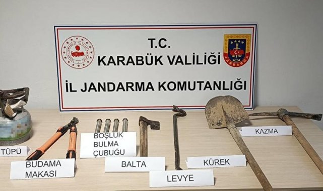 Kaçak kazıya suçüstü yapıldı