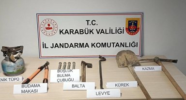 Kaçak kazıya suçüstü yapıldı