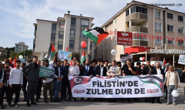 Karabük'te AK Partili gençler, Gazze için yürüdü