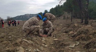 Karabük'te 41 noktada 52 bin 46 fidan toprakla buluşturuldu