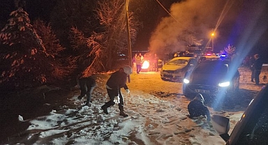 Karabük'te yüksek kesimlerinde kar yağışı etkisini artırdı