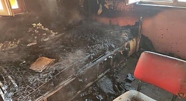 Karabük'te ev yangını