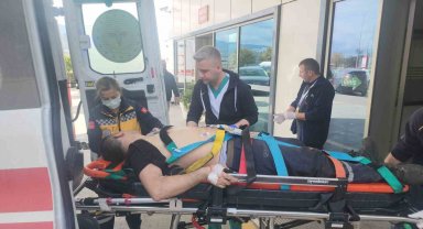 Kolunu merdanaye kaptıran işçi ağır yaralandı