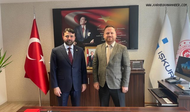 AK Parti Karabük Milletvekili Cem Şahin İşkur İl Müdürü Ferhat Sarıçam'ı ziyaret etti.