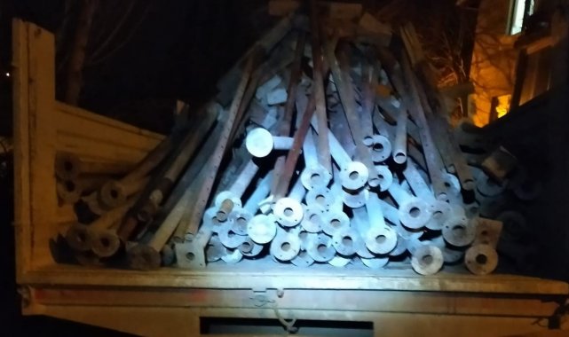 İnşaat malzemeleri çalan zanlı tutuklandı