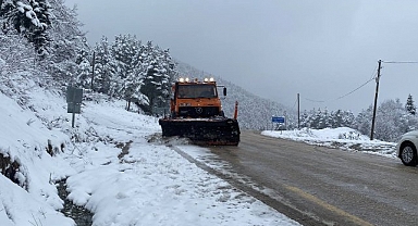 Karabük'te kar yağışı etkili oldu