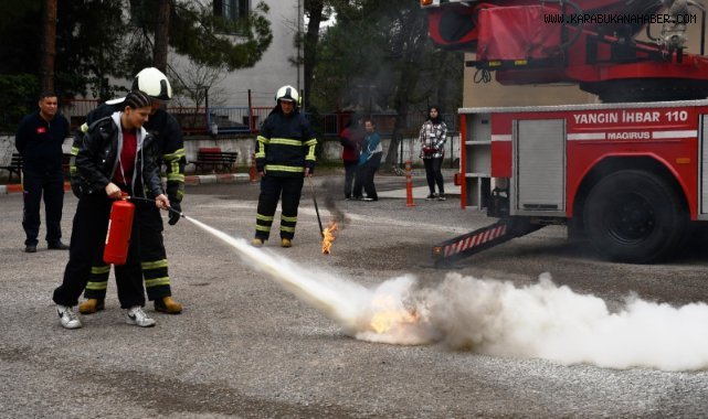 Karabük'teki okullarda deprem tatbikatı yapılıyor
