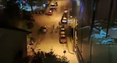 Safranbolu'da tekme tokat kavga anı kamerada