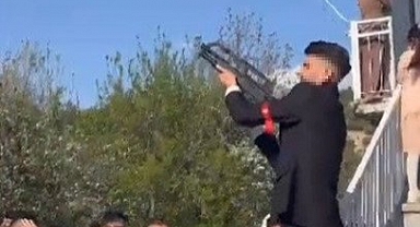 Düğünde havaya ateş açan damat yakalandı