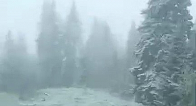 Karabük'ün yüksek kesimlerinde kar yağışı etkili oldu