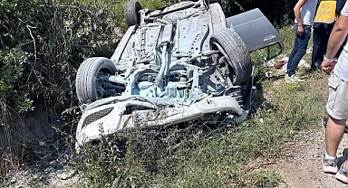 Karabük'te çarpışan iki otomobil takla attı: 1 ölü, 5 yaralı