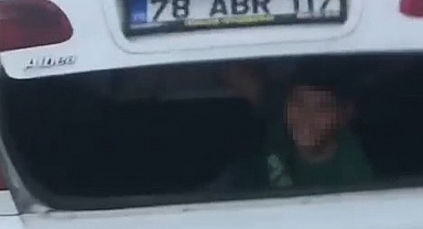 Küçük çocuğun bagajda tehlikeli yolculuğu kamerada