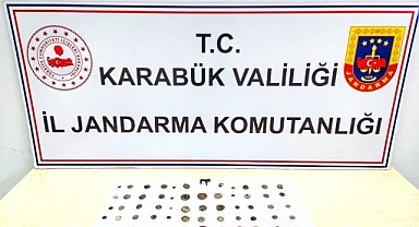 Karabük'te 60 adet sikke ve tarihi eser niteliğinde eşyalar ele geçirildi