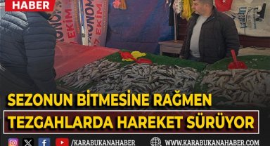 Balık sezonu bitmesine rağmen tezgahlarda hareketlilik sürüyor