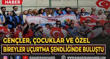 Gençler, çocuklar ve özel bireyler uçurtma şenliğinde buluştu