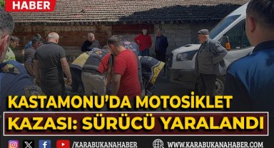 İhsangazi’de motosiklet kazası: Sürücü yaralandı!