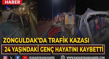 Zonguldak'taki trafik kazasında 24 yaşındaki genç hayatını kaybetti