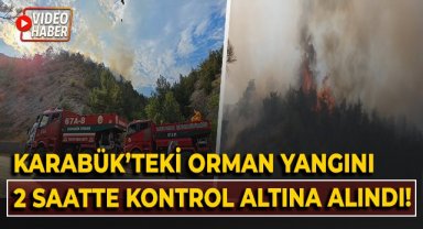 Karabük'teki orman yangını 2 saatte kontrol altına alındı!
