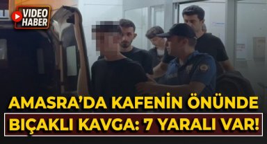 Amasra'da kafenin önünde bıçaklı kavga: 7 yaralı var!