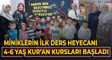 Miniklerin ilk ders heyecanı başladı! 4-6 yaş Kur'an Kursları başladı!