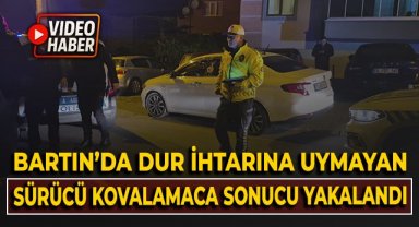 'Dur' ihtarına uymayan sürücü kovalamaca sonucu yakalandı