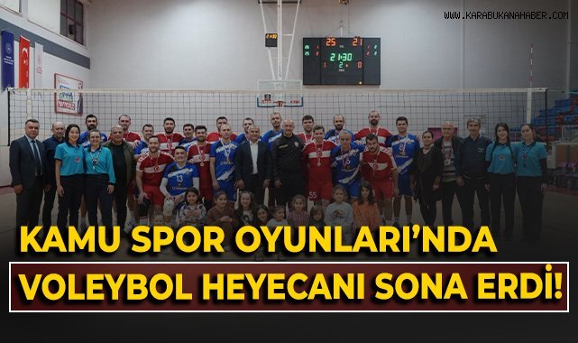 Kamu spor oyunları'nda voleybol heyecanı sona erdi